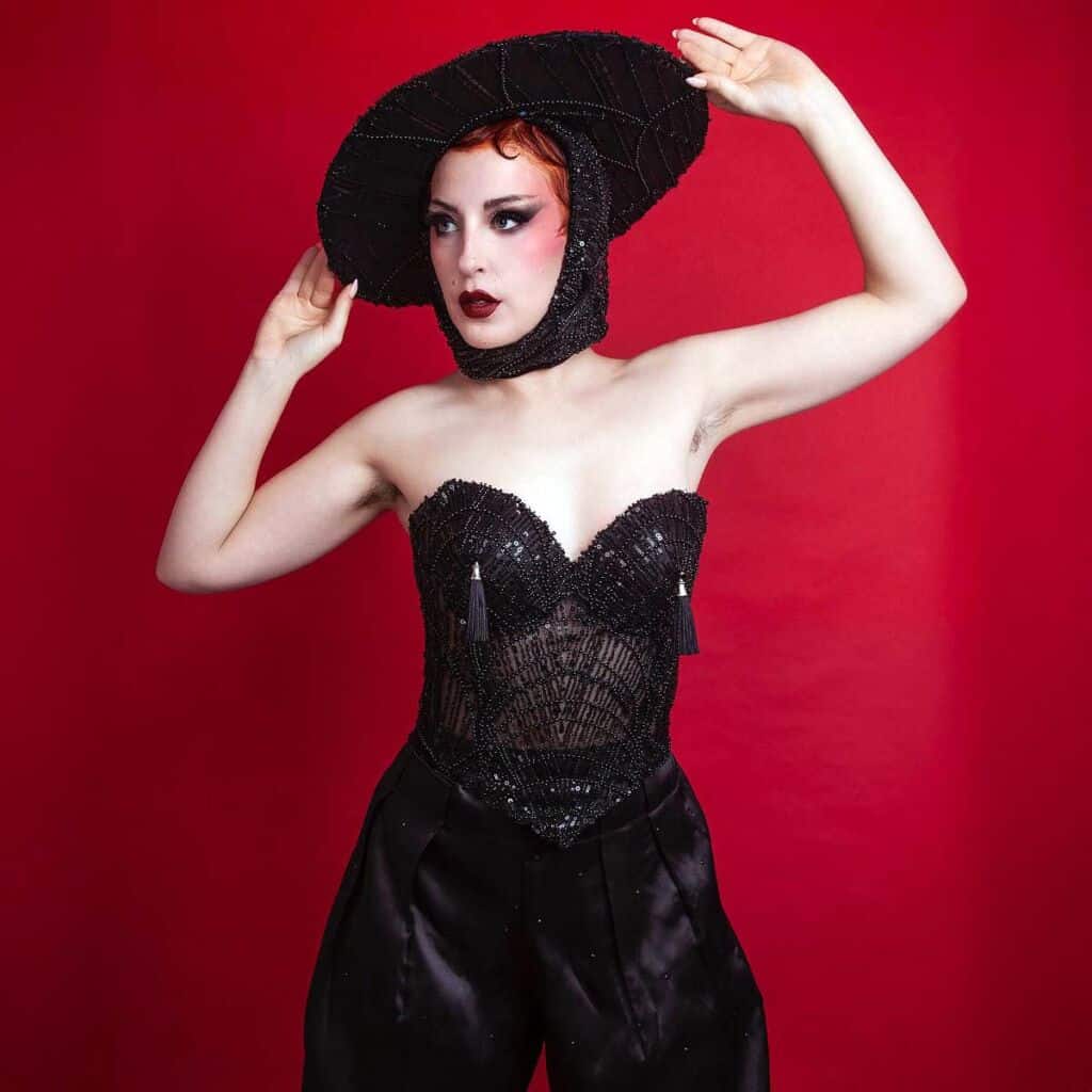 Model shot of Billie Gold, Arch Clapham drag queen and host.