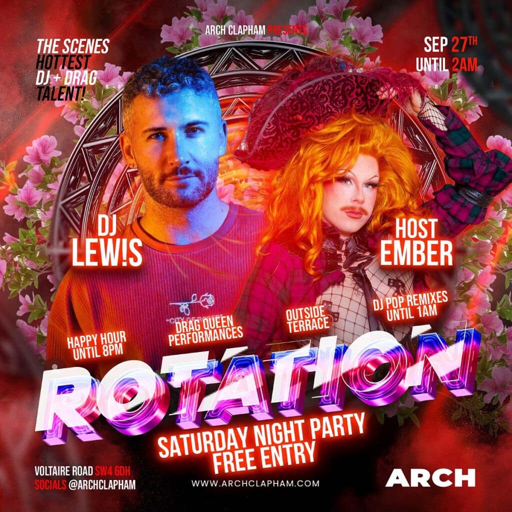 Rotation! At Arch Clapham on Saturdays
