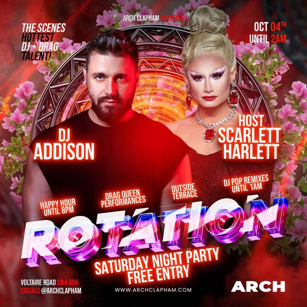Rotation! At Arch Clapham on Saturdays