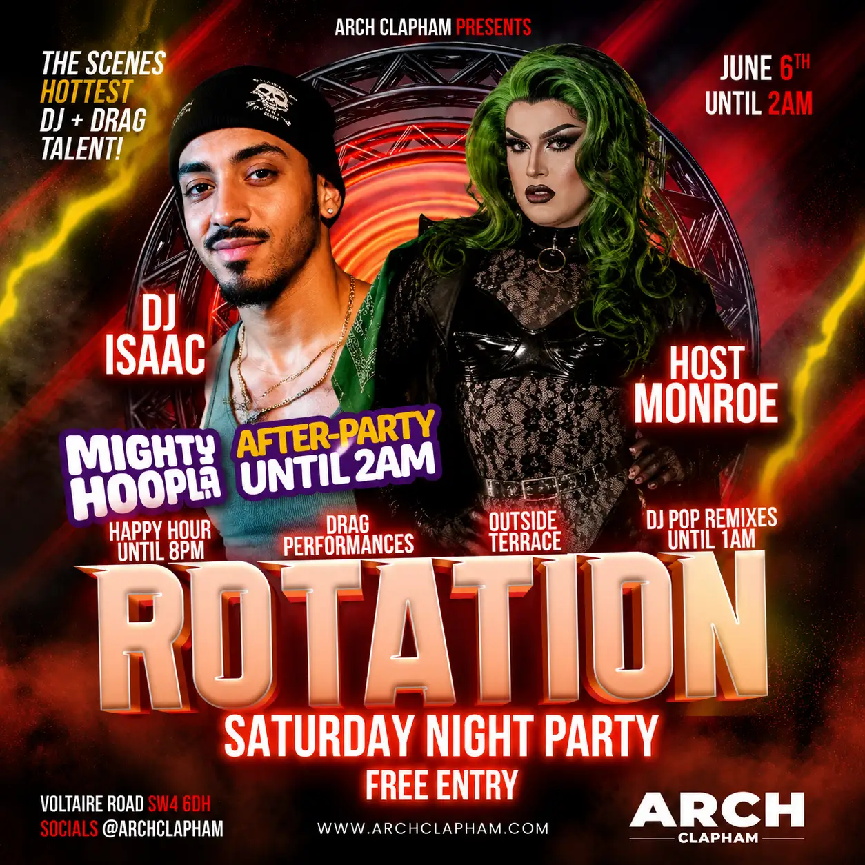 Rotation! At Arch Clapham on Saturdays
