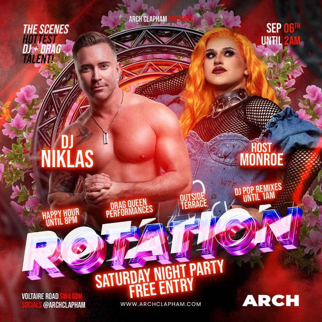 Rotation! At Arch Clapham on Saturdays
