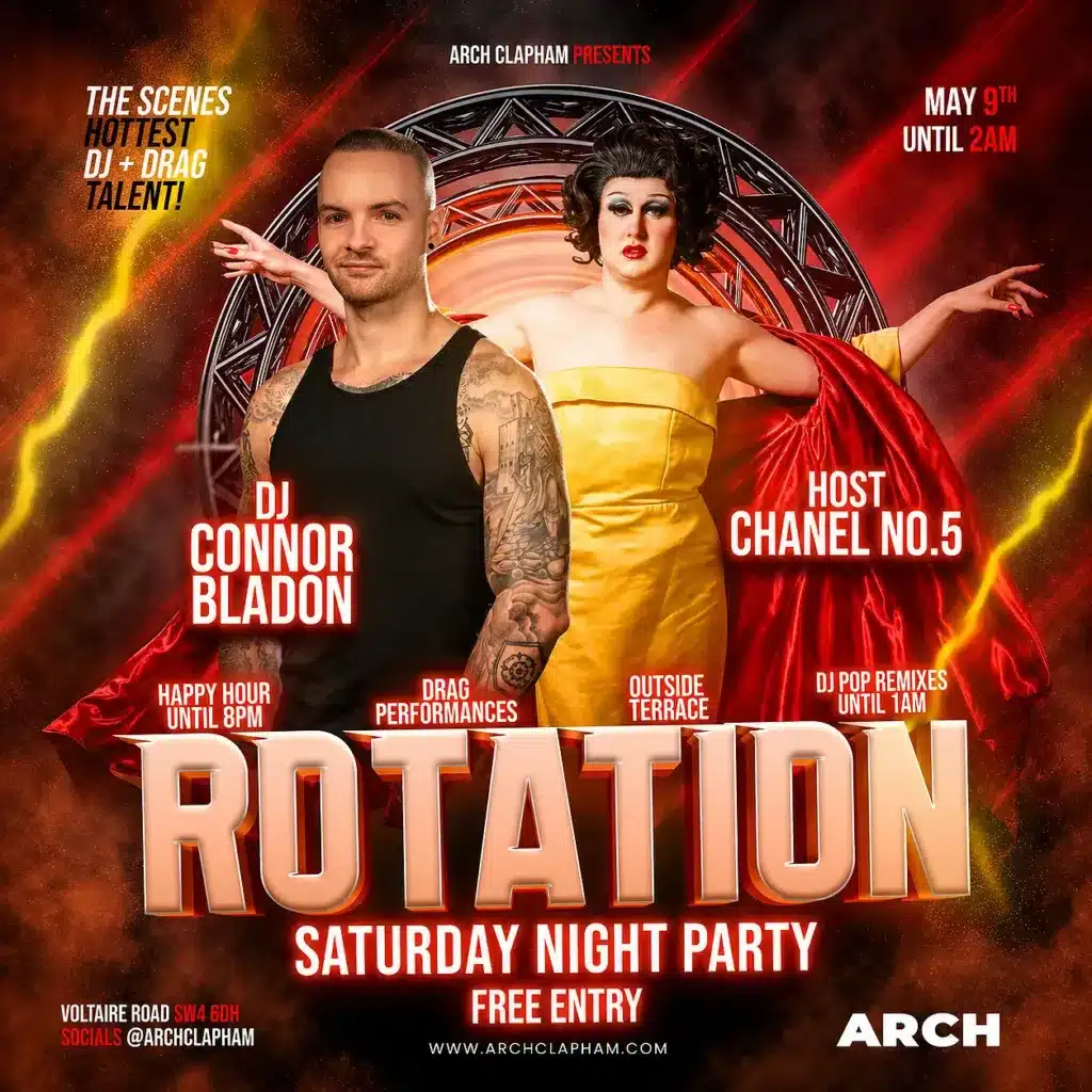 Rotation! At Arch Clapham on Saturdays