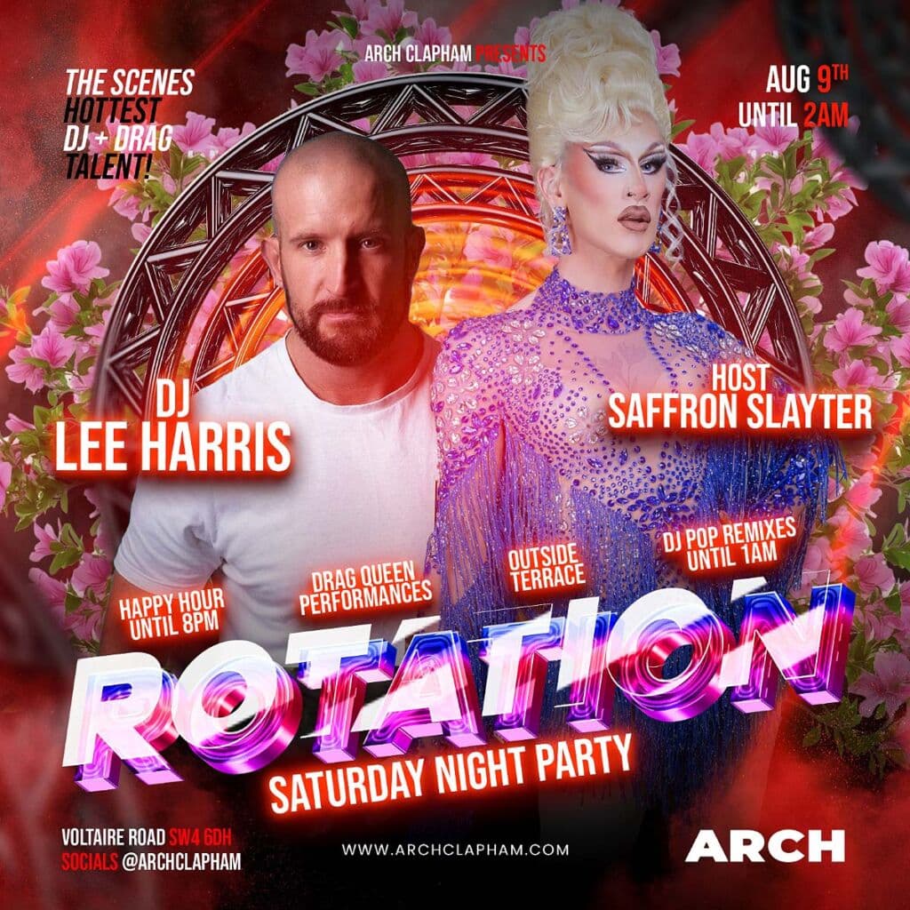 Rotation! At Arch Clapham on Saturdays