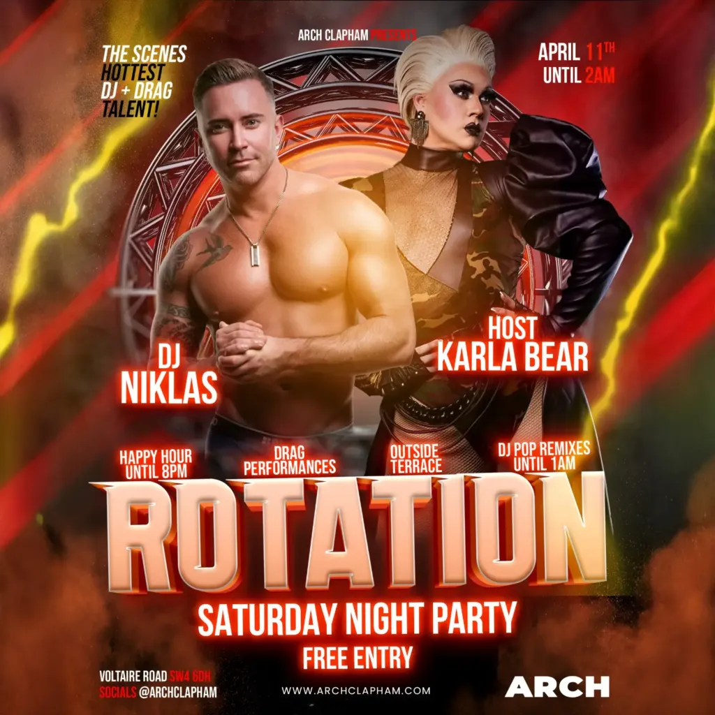 Rotation! At Arch Clapham on Saturdays