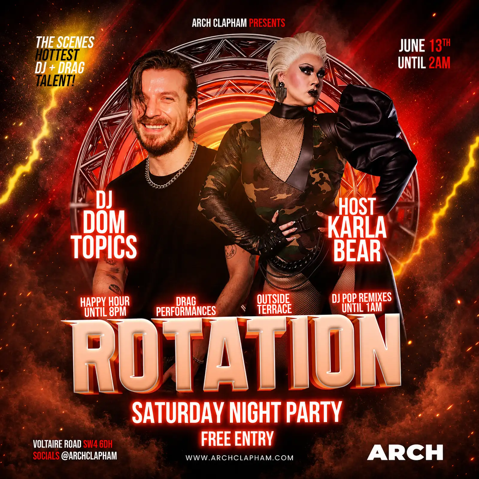 Rotation! At Arch Clapham on Saturdays