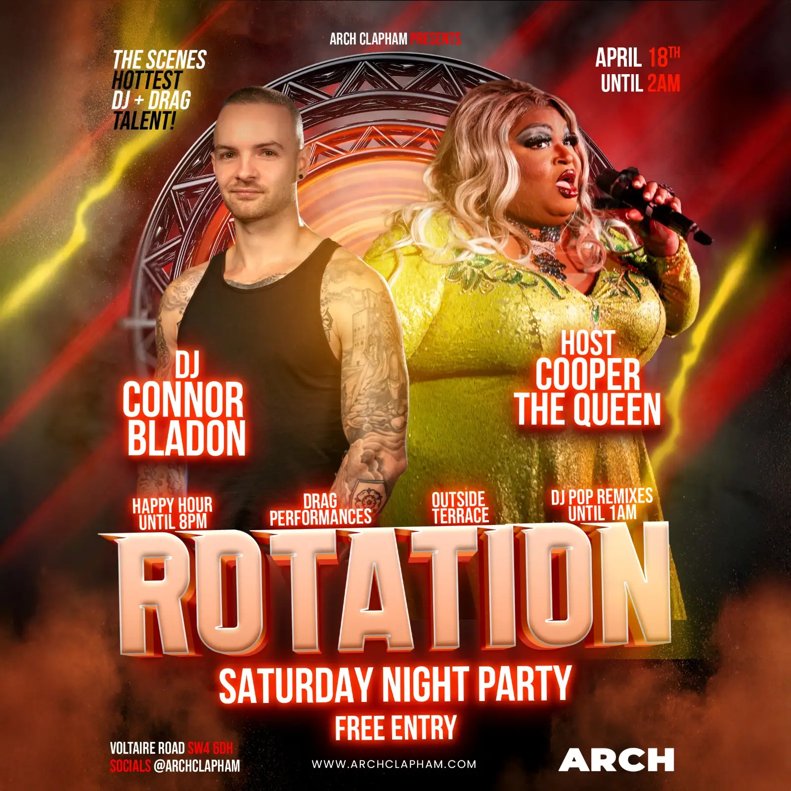Rotation! At Arch Clapham on Saturdays