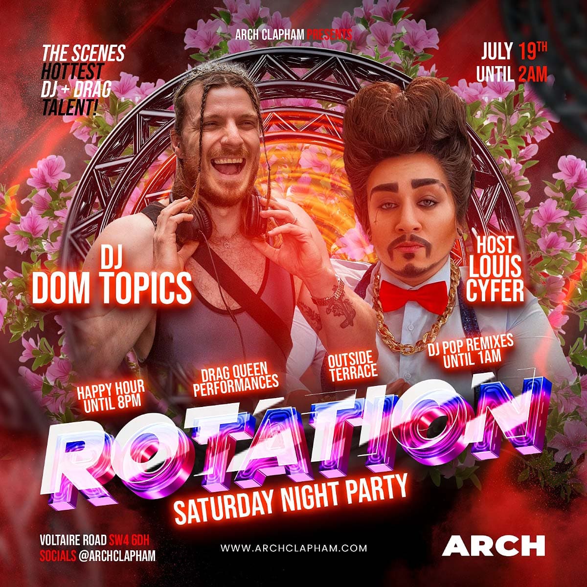Rotation! At Arch Clapham on Saturdays