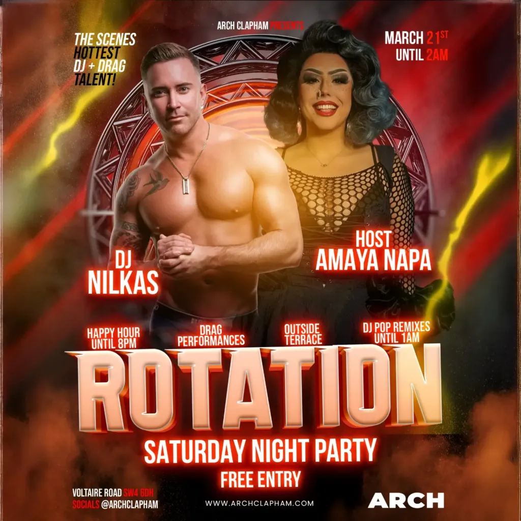 Rotation! At Arch Clapham on Saturdays