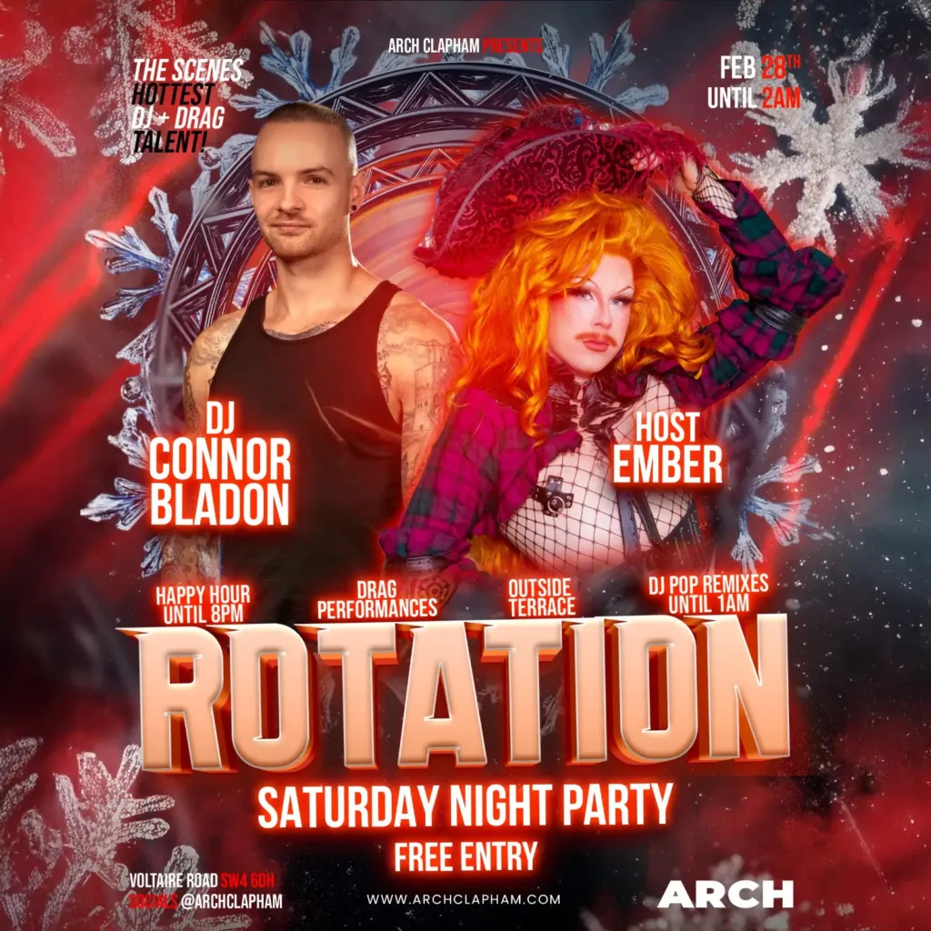 Rotation! At Arch Clapham on Saturdays