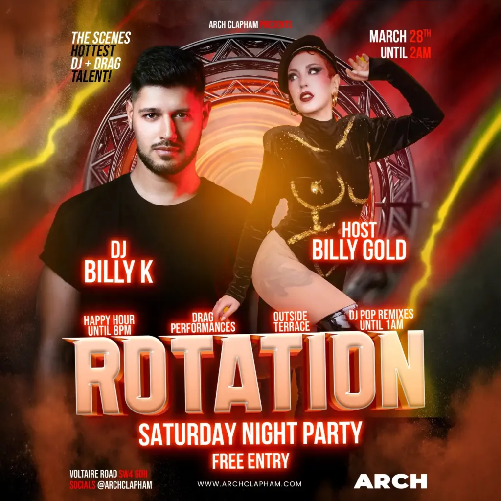 Rotation! At Arch Clapham on Saturdays