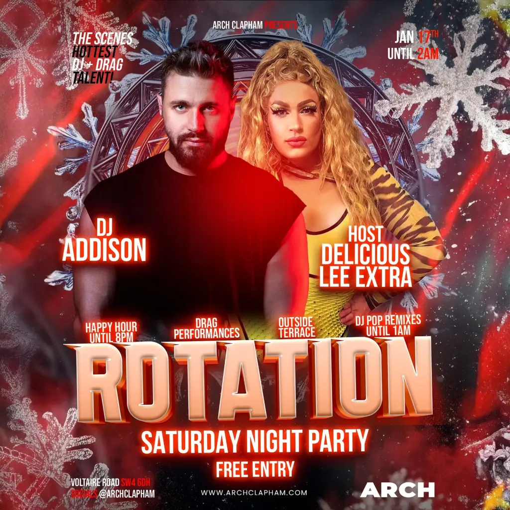 Rotation! At Arch Clapham on Saturdays