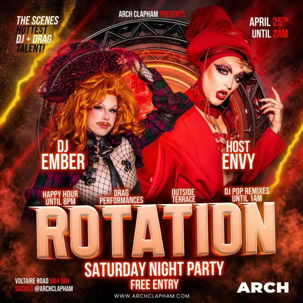 Rotation! At Arch Clapham on Saturdays