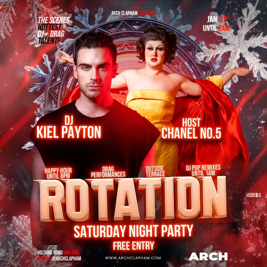 Rotation! At Arch Clapham on Saturdays