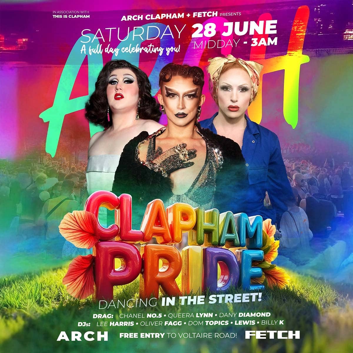 Clapham Pride 2025 at Arch Clapham