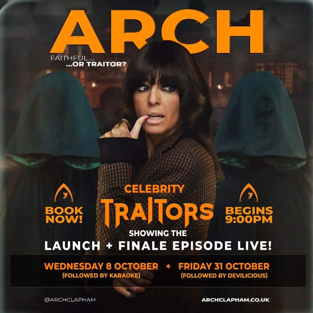 celebrity traitors at arch clapham