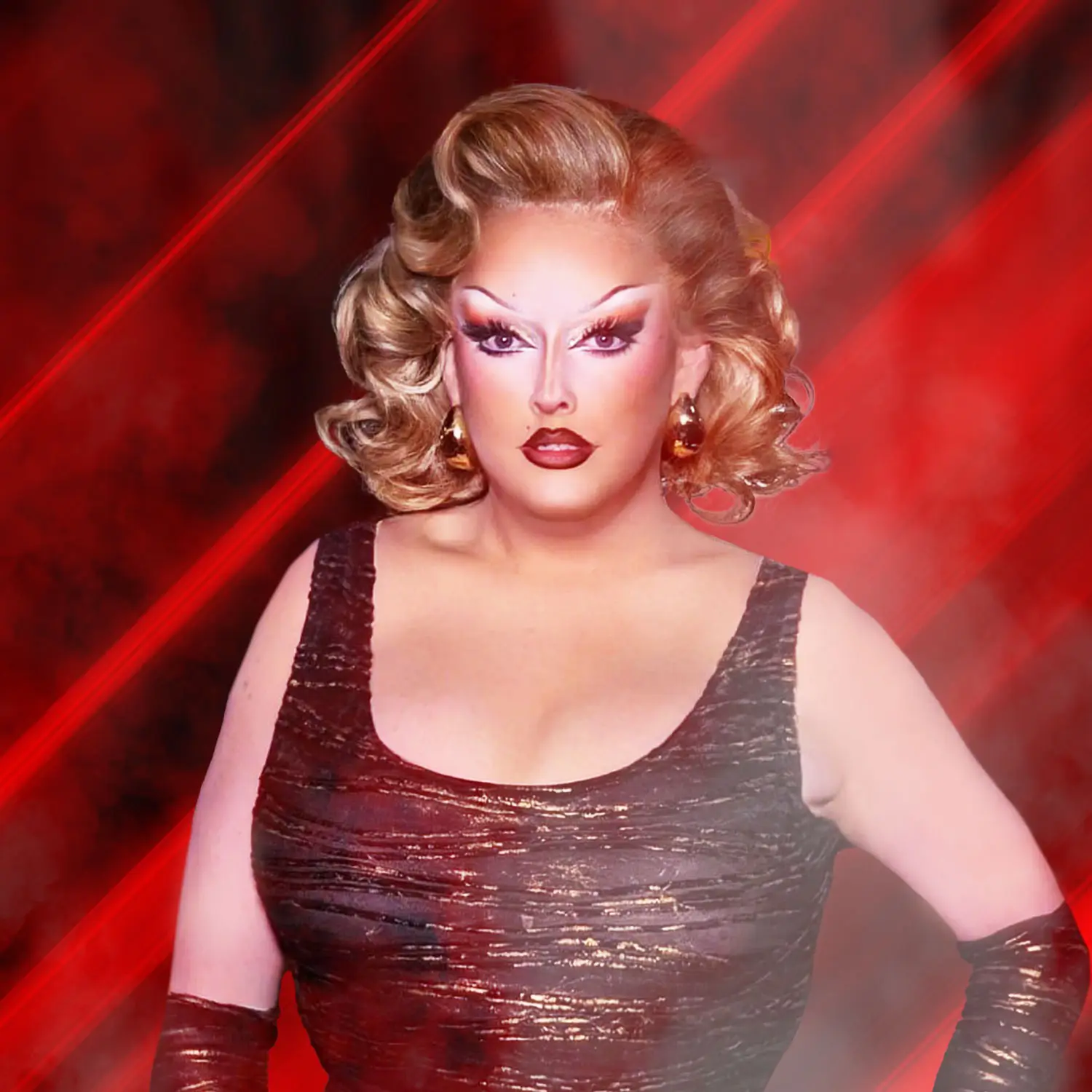 Polly Glamorous, one of the fabulous hosts keeping you entertained at Arch Clapham. Possibly the best gay bar in London!